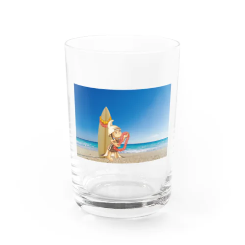 砂浜サーフィンボーイくんグラス Water Glass