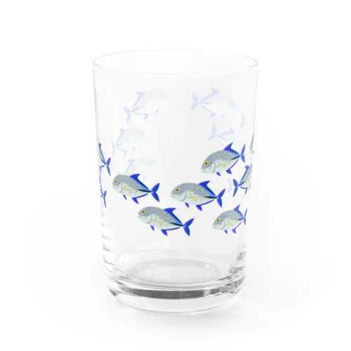 魚の群れ カスミアジ Water Glass