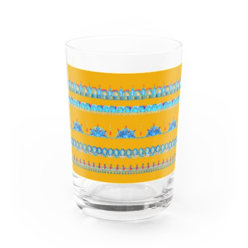 ナマステ刺繍 ✺ マスタード Water Glass