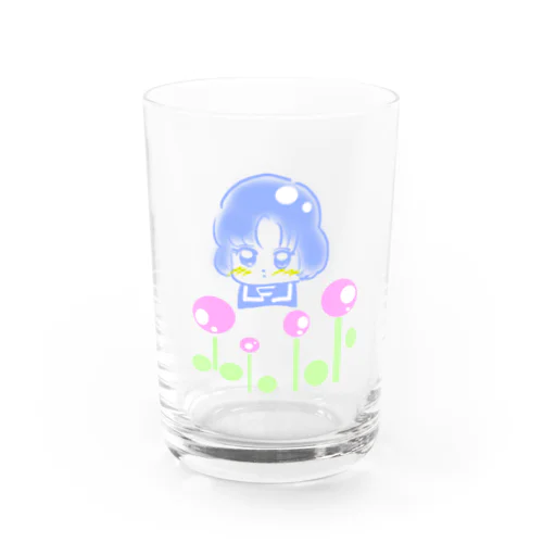 お花と女の子 Water Glass