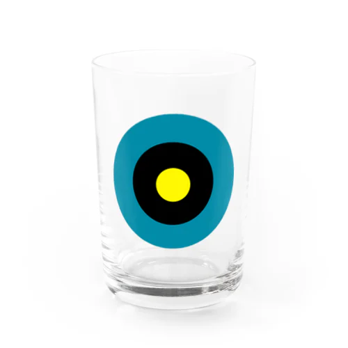 サークルa・ブルーグレー・黒・黄 Water Glass