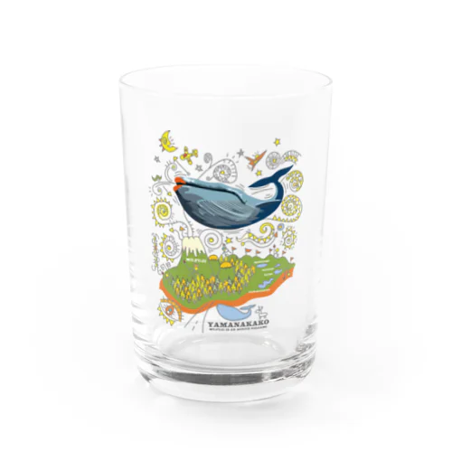 山中湖はクジラの形です Water Glass