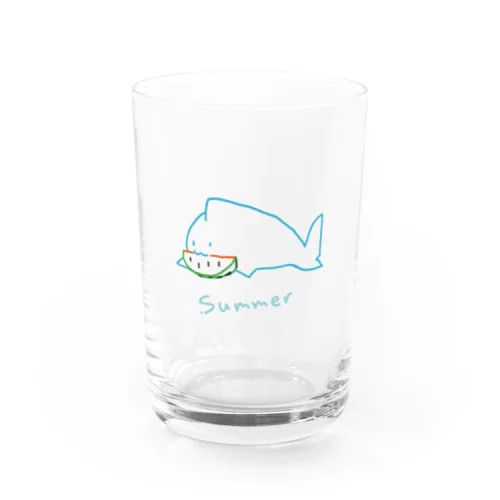 さめとスイカ Water Glass