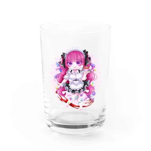 Suicide Maid ミニキャラピンク色 Water Glass