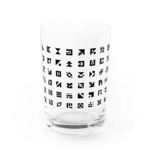 整列Aligned letters Water Glass