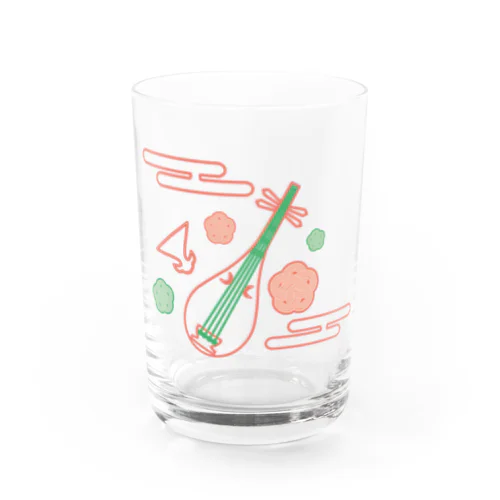 琵琶法師 赤緑 ネオン Water Glass