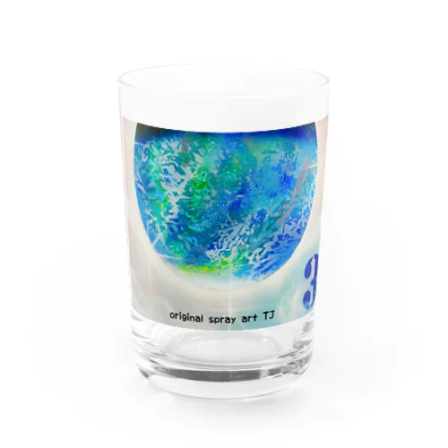 【NO.3 earth one〜original spray art〜】 Water Glass