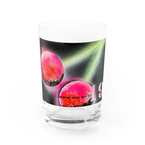 【NO.19 TwinCherry 〜original  spray art〜】 Water Glass