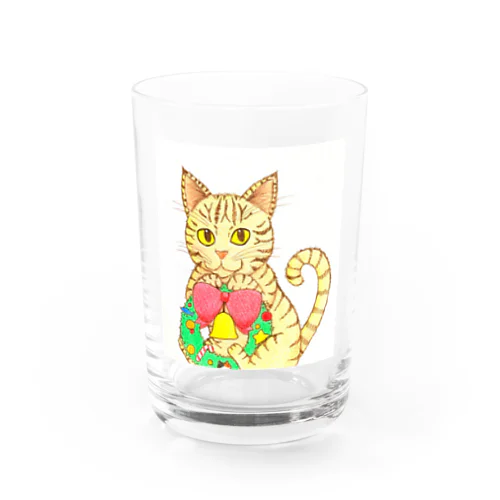 クリスマスキャット Water Glass