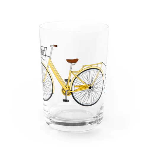 オレンジの自転車と青い風船 Water Glass