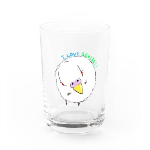 セキセイインコ アルビノ Water Glass