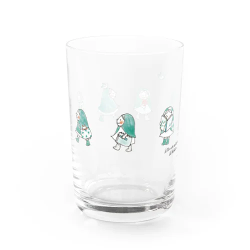 お散歩ずきんGreen Water Glass