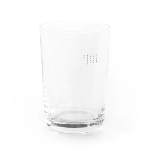 不動真言（ワンポイント　グレー） Water Glass