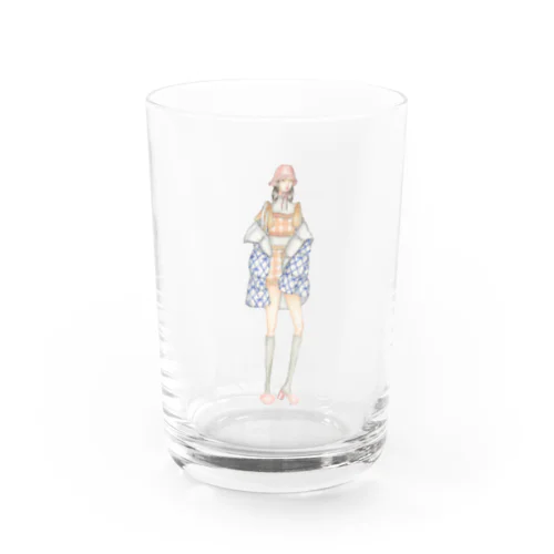 リボンダウン女子 Water Glass