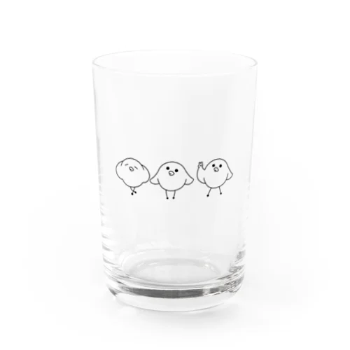 3連ぴよしり〜ず Water Glass