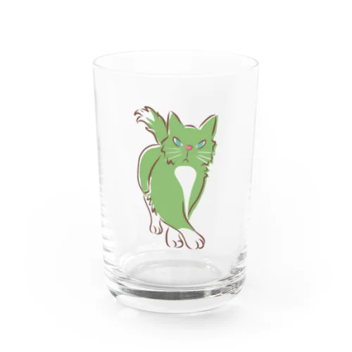 お抹茶にゃんこ Water Glass