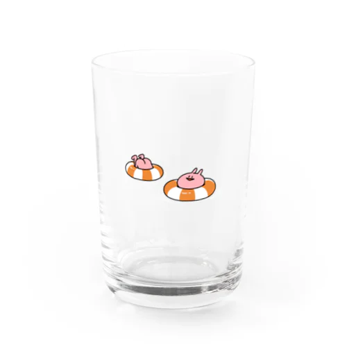 浮き輪のうさぎ Water Glass