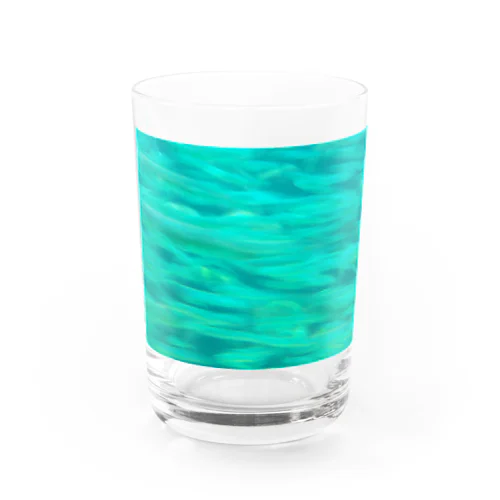 エメラルドグリーンの魚群 Water Glass