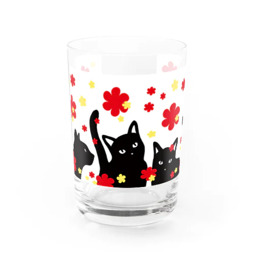 ねこねこフラワー Water Glass