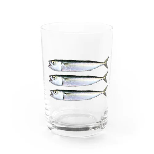 ちっサバ横3 Water Glass