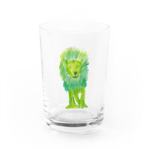 佇むライオン Water Glass