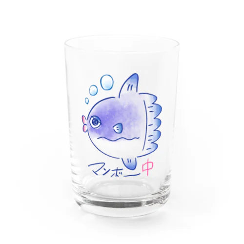 マンボー中(マンボウ)文字入り Water Glass