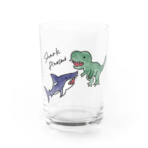 サメVS恐竜 Water Glass