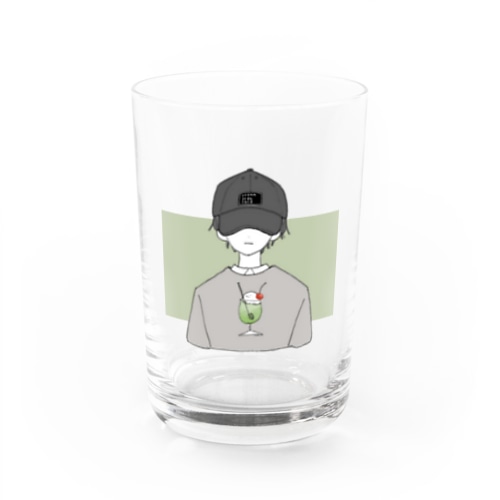 淡いクリームソーダさん Water Glass