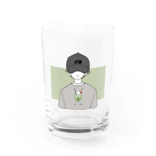 淡いクリームソーダさん Water Glass