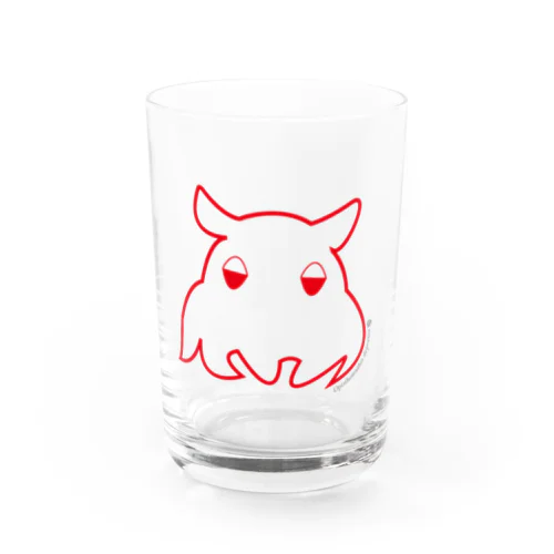 ねむいメンダコ赤 Water Glass