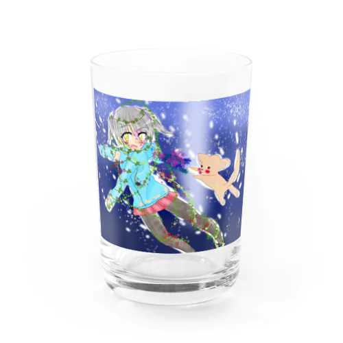 犬と星と女の子 Water Glass