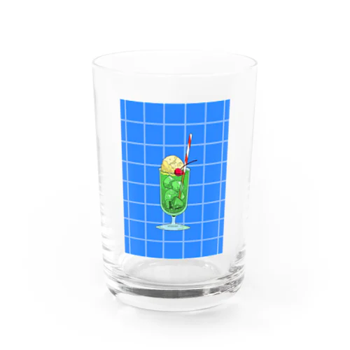 爽やかクリームソーダ Water Glass