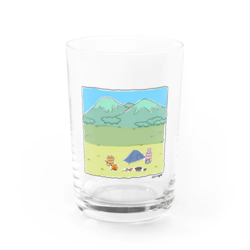 キャンプだよUSA&NEKO Water Glass