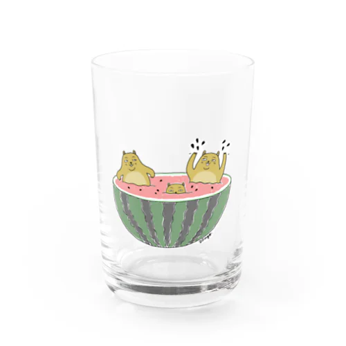 スイカ大好きプレーリードッグス Water Glass