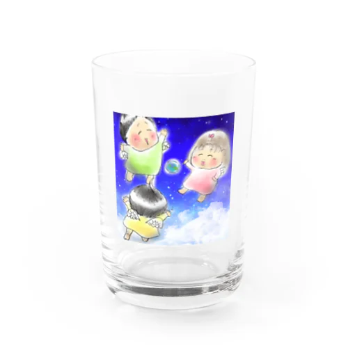 お空の上から地球をみてたよ Water Glass