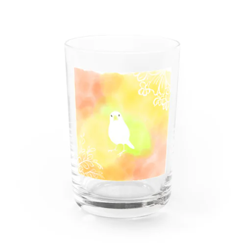 春の白文鳥 Water Glass