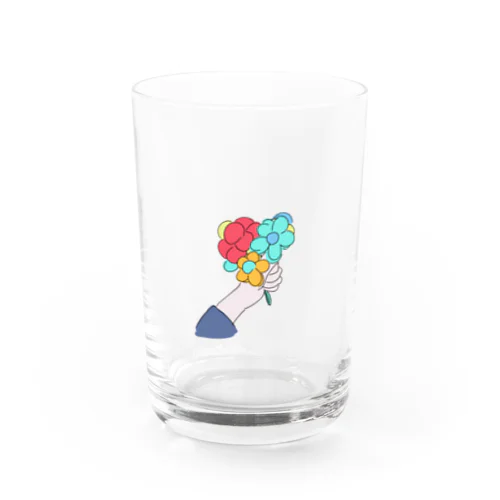 花と風船　Ver.イラスト Water Glass