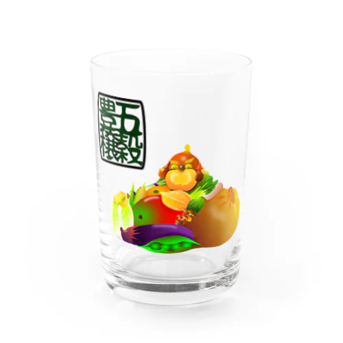 五穀豊穣h.t.黒（英語ナシ） Water Glass