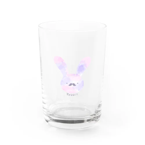 うさぎのおっさん(パープル） Water Glass