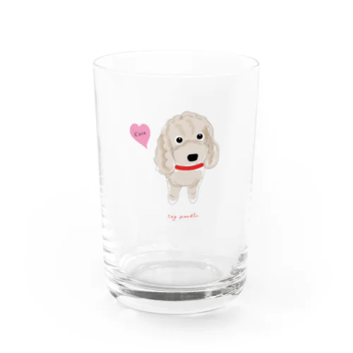 トイプードルちゃん Water Glass