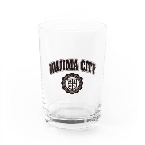 輪島エンブレムグッズ（黒ロゴ） Water Glass