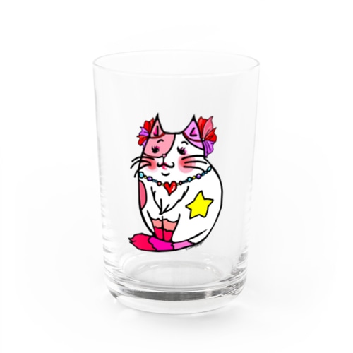 派手オシャレキャット Water Glass