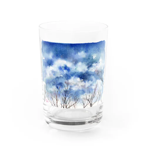 空と木と枝と Water Glass