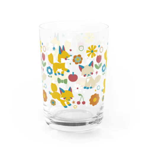 Fox Flower Water Glass