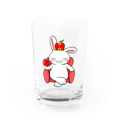 王様になった　シシシうさぎ Water Glass