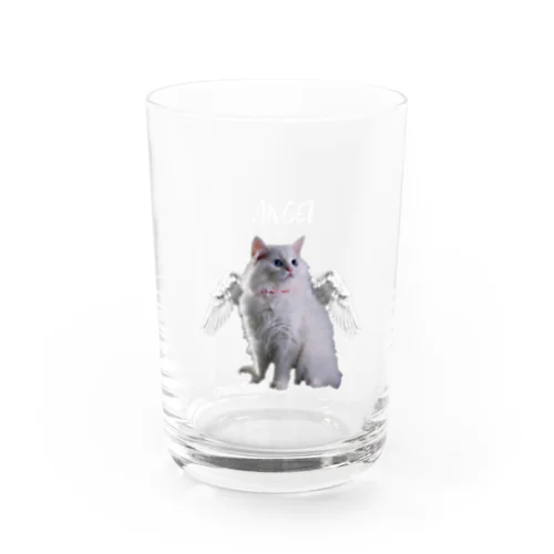 angel cat Water Glass