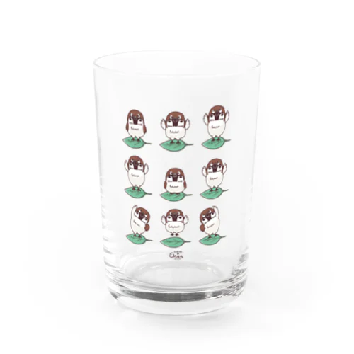 スズメがちゅん　体操ちゅん Water Glass