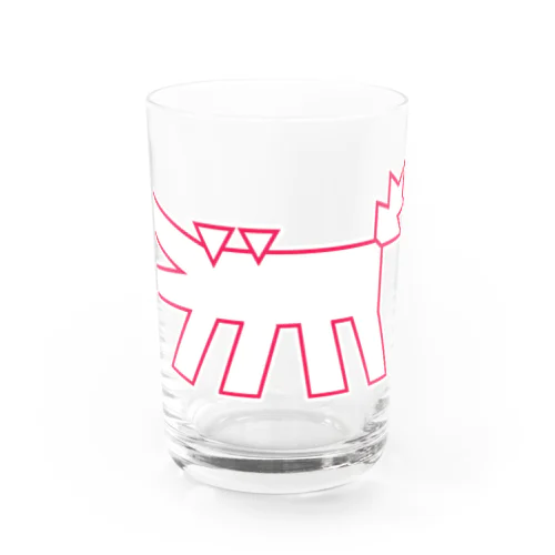 キースヘリング風 うちの犬 Water Glass