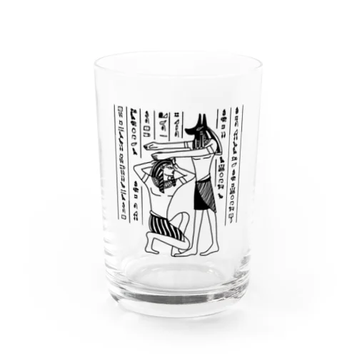 頭を下げればぶつからないエジプト神 Water Glass