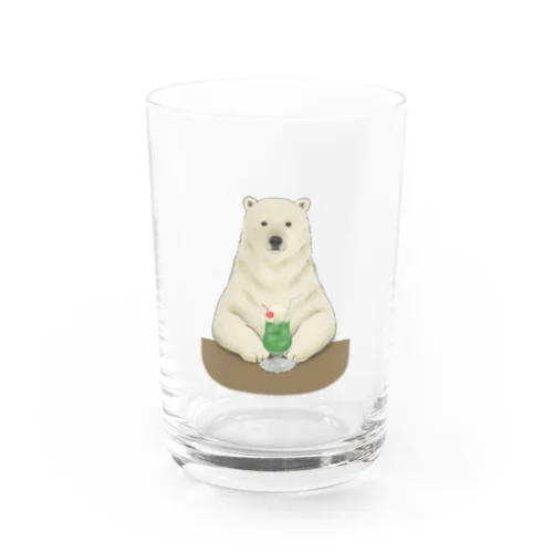 シロクマのメロンソーダ Water Glass